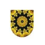 Yellow Flower Kaleidoscope Print Toilet Lid Cover