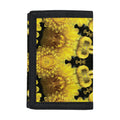 Yellow Flower Kaleidoscope Print Trifold Wallet