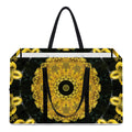 Yellow Flower Kaleidoscope Print Utility Tote Bag