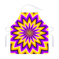 Yellow Flower Moving Optical Illusion Adjustable Apron
