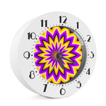 Yellow Flower Moving Optical Illusion Alarm Clock