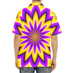 Yellow Flower Moving Optical Illusion Aloha Shirt