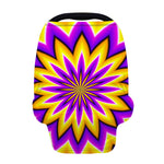 Yellow Flower Moving Optical Illusion Baby Seat Cover