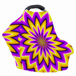 Yellow Flower Moving Optical Illusion Baby Seat Cover