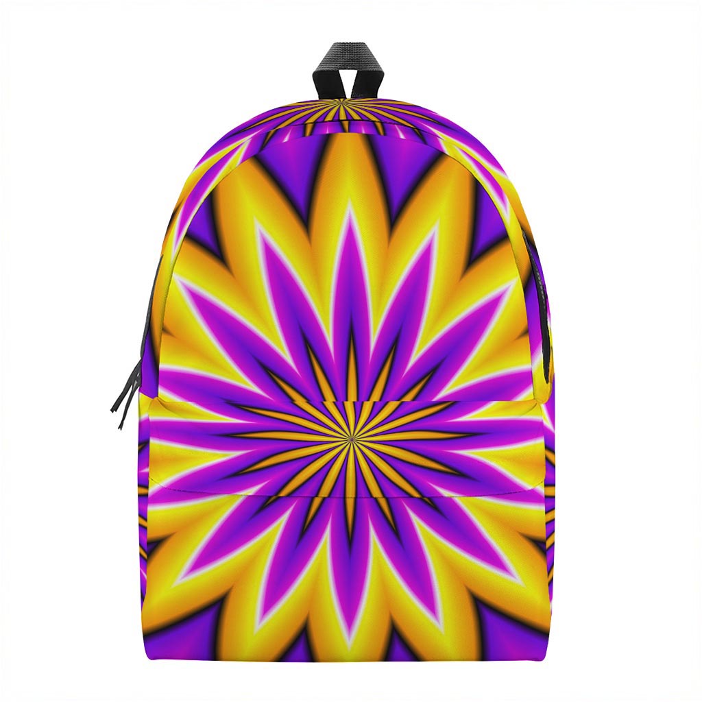 Yellow Flower Moving Optical Illusion Backpack
