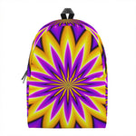 Yellow Flower Moving Optical Illusion Backpack
