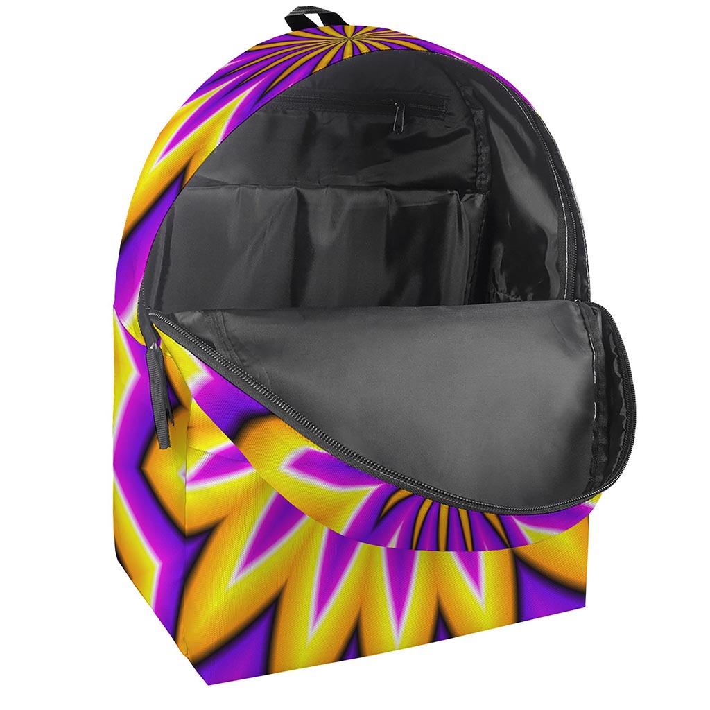 Yellow Flower Moving Optical Illusion Backpack