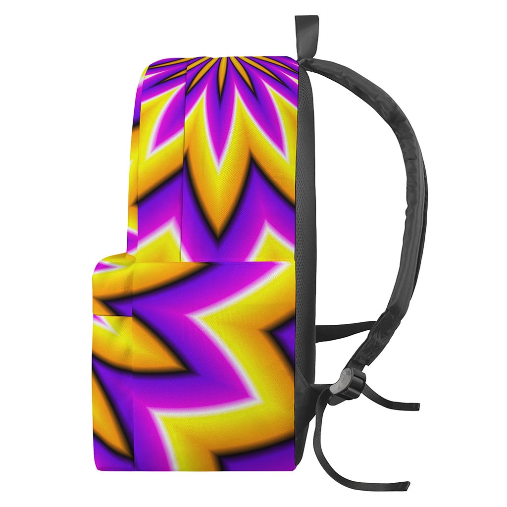 Yellow Flower Moving Optical Illusion Backpack