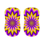 Yellow Flower Moving Optical Illusion Bar Stool Covers