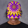 Yellow Flower Moving Optical Illusion Baseball Cap