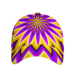 Yellow Flower Moving Optical Illusion Baseball Cap