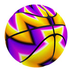 Yellow Flower Moving Optical Illusion Basketball