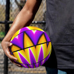Yellow Flower Moving Optical Illusion Basketball