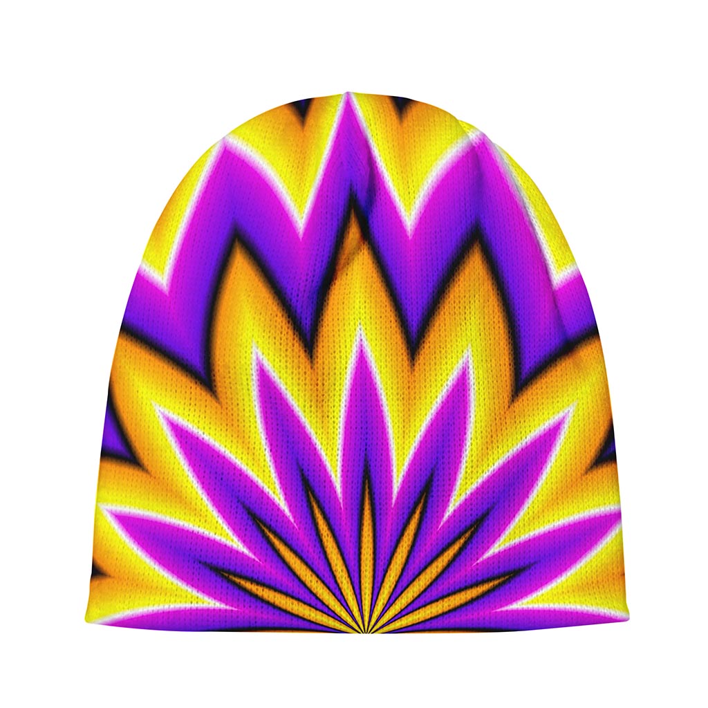 Yellow Flower Moving Optical Illusion Beanie