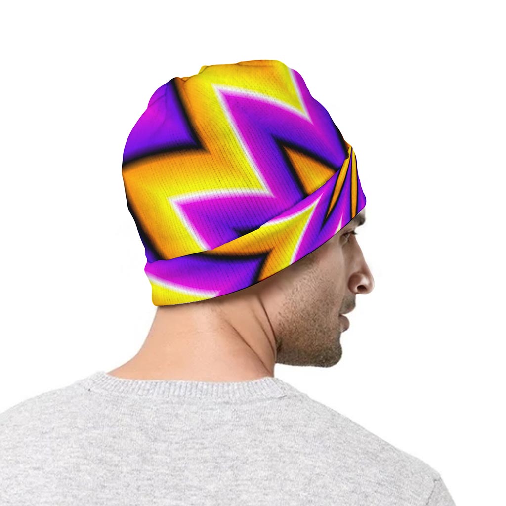 Yellow Flower Moving Optical Illusion Beanie