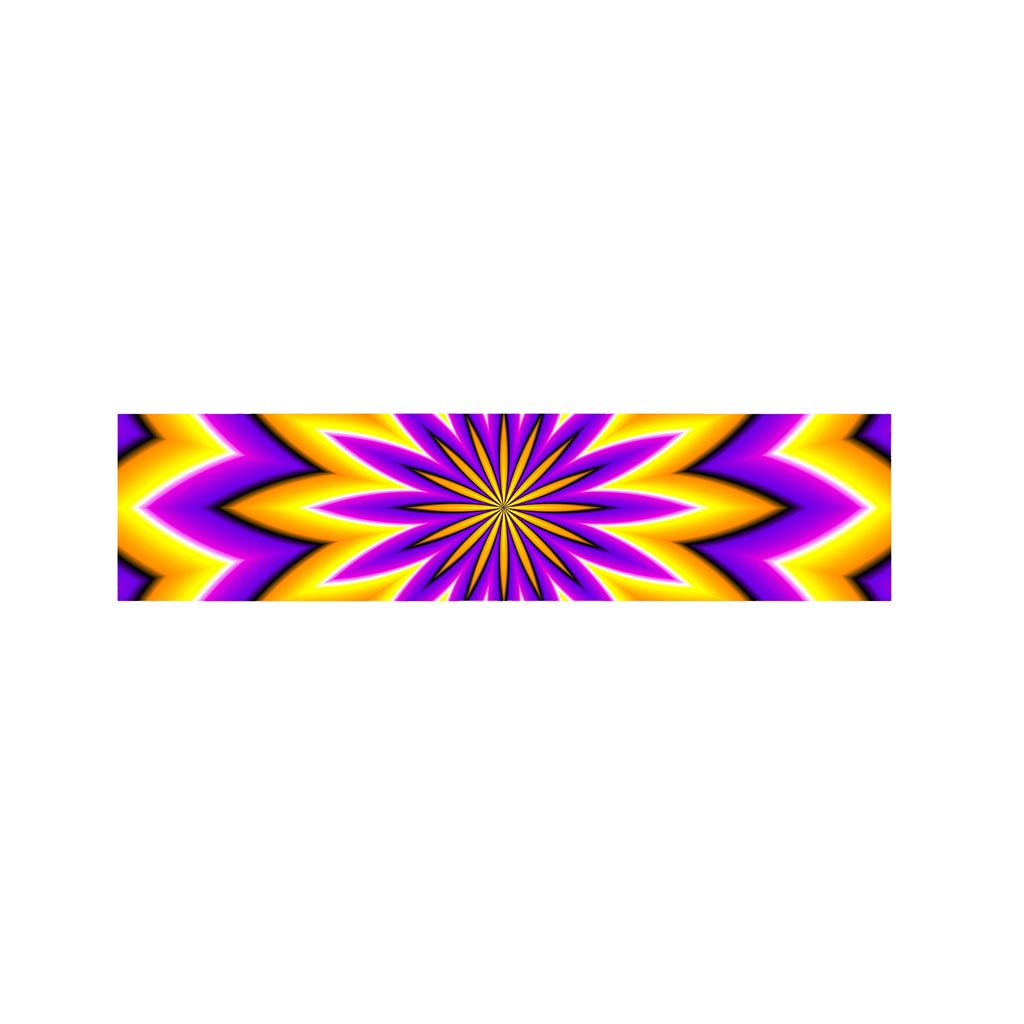 Yellow Flower Moving Optical Illusion Bed Runner