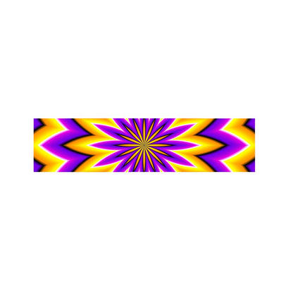 Yellow Flower Moving Optical Illusion Bed Runner