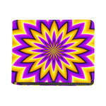 Yellow Flower Moving Optical Illusion Bifold Wallet