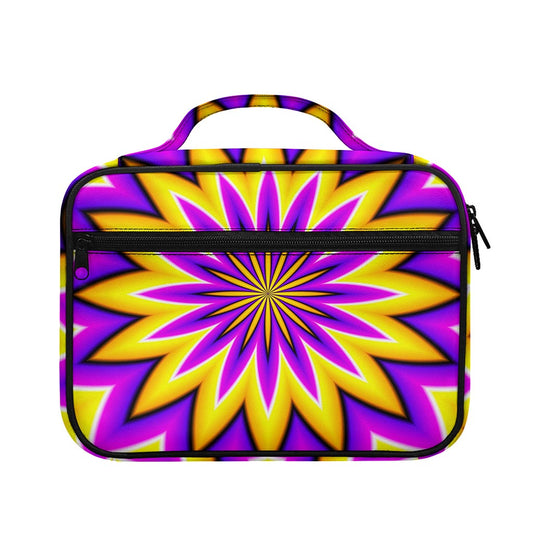Yellow Flower Moving Optical Illusion Briefcase Bible Bag
