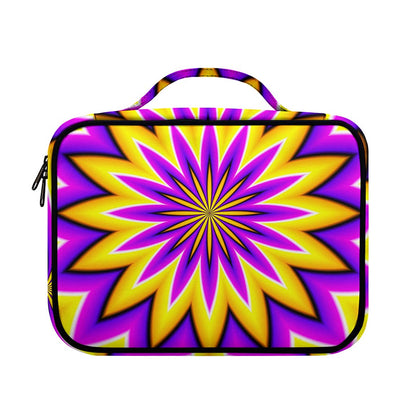 Yellow Flower Moving Optical Illusion Briefcase Bible Bag