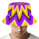 Yellow Flower Moving Optical Illusion Bucket Hat