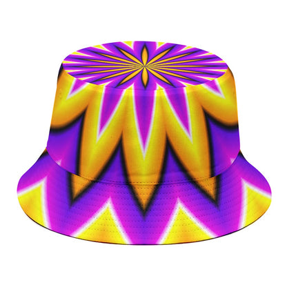 Yellow Flower Moving Optical Illusion Bucket Hat