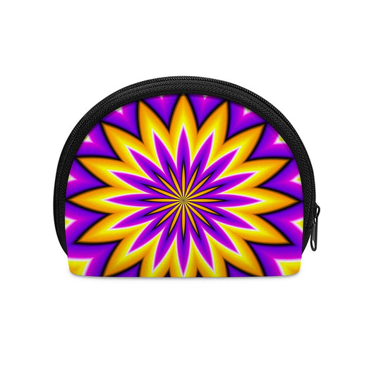 Yellow Flower Moving Optical Illusion Coin Purse