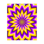 Yellow Flower Moving Optical Illusion Curtain