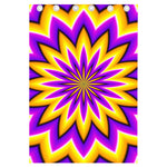Yellow Flower Moving Optical Illusion Curtain