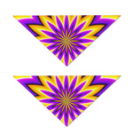 Yellow Flower Moving Optical Illusion Dog Bandana