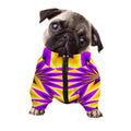 Yellow Flower Moving Optical Illusion Dog Zip Up Jacket