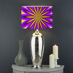 Yellow Flower Moving Optical Illusion Drum Lamp Shade