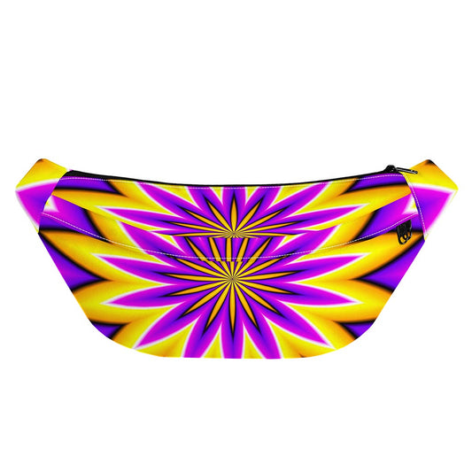Yellow Flower Moving Optical Illusion Fanny Pack
