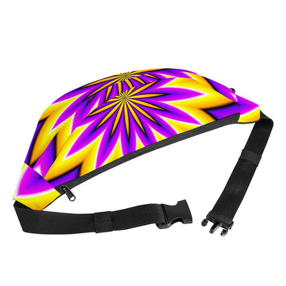 Yellow Flower Moving Optical Illusion Fanny Pack
