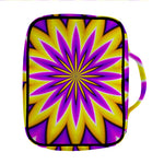 Yellow Flower Moving Optical Illusion Front Pocket Bible Bag
