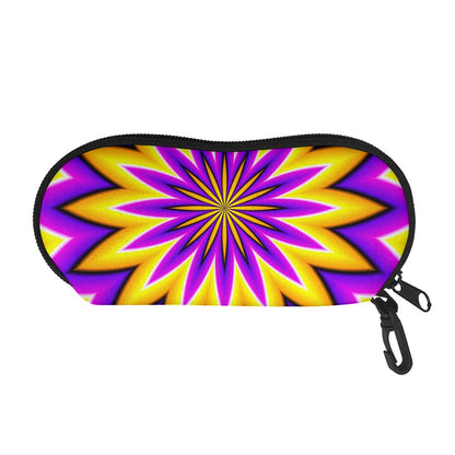 Yellow Flower Moving Optical Illusion Glasses Case