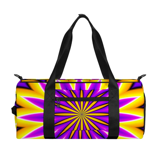 Yellow Flower Moving Optical Illusion Gym Bag