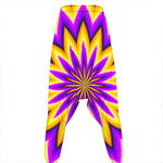 Yellow Flower Moving Optical Illusion Hammer Pants