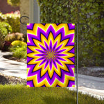 Yellow Flower Moving Optical Illusion House Flag