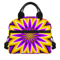 Yellow Flower Moving Optical Illusion Insulated Lunch Bag