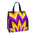 Yellow Flower Moving Optical Illusion Insulated Lunch Tote