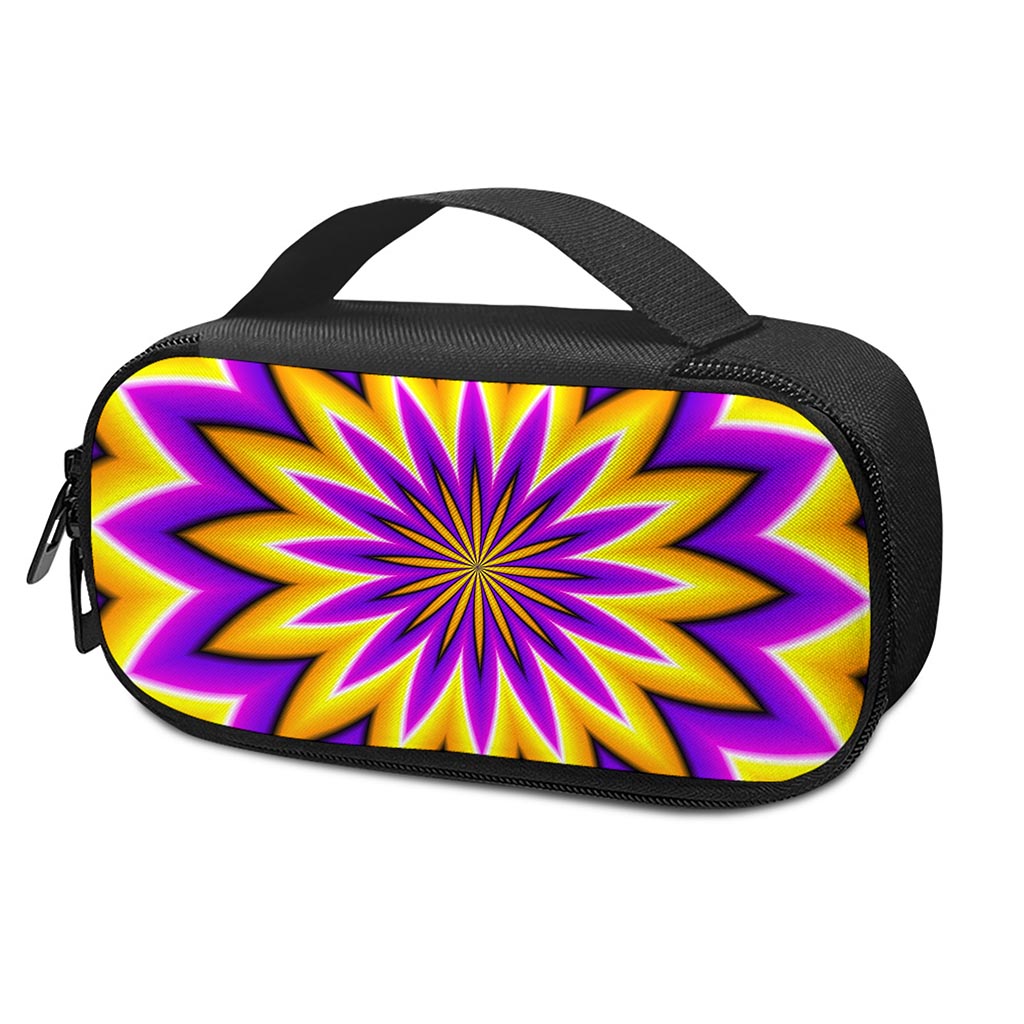 Yellow Flower Moving Optical Illusion Insulin Cooler Travel Case