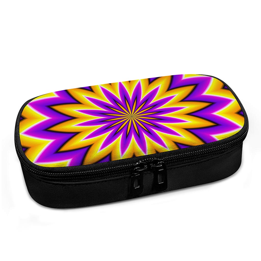 Yellow Flower Moving Optical Illusion Insulin Cooler Travel Case