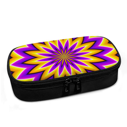 Yellow Flower Moving Optical Illusion Insulin Cooler Travel Case