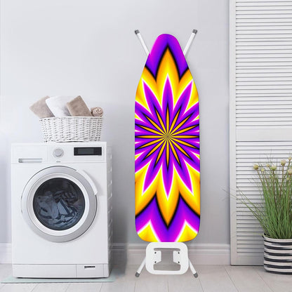 Yellow Flower Moving Optical Illusion Ironing Board Cover