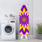 Yellow Flower Moving Optical Illusion Ironing Board Cover