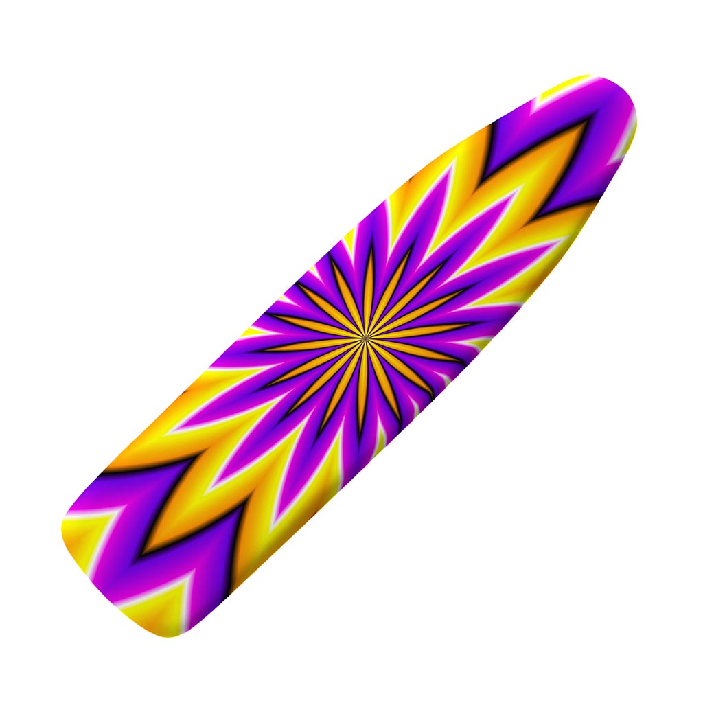 Yellow Flower Moving Optical Illusion Ironing Board Cover