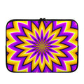 Yellow Flower Moving Optical Illusion Laptop Sleeve