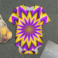 Yellow Flower Moving Optical Illusion Men's Bodysuit