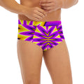 Yellow Flower Moving Optical Illusion Men's Briefs